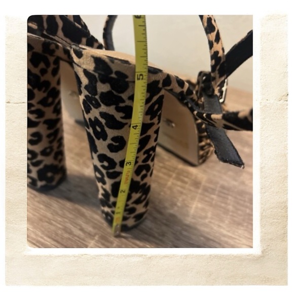 🔥SALE!! NWB MIXX SHUZ Leopard Print Platform Heels - Picture 2 of 3